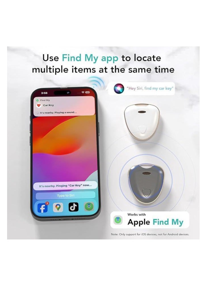 Key Finder, Item Locator,Finder  like Airtag Works with Find My (iOS only) Smart Finder Tag, Bluetooth Luggage Finder for Bags, Keys and Wallets, Replaceable Battery, IP67 Waterproof 2 Pack