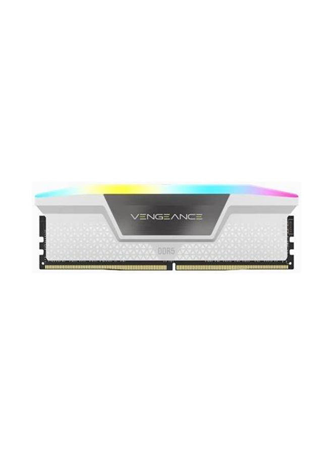VENGEANCE RGB 32GB (2 x 16GB) DDR5 Desktop Memory Kit, 6000MHz Speed, CAS 40 Latency, 1.35 Voltage, XMP 3.0 / Intel 600 / 700 Series Compatibility, White