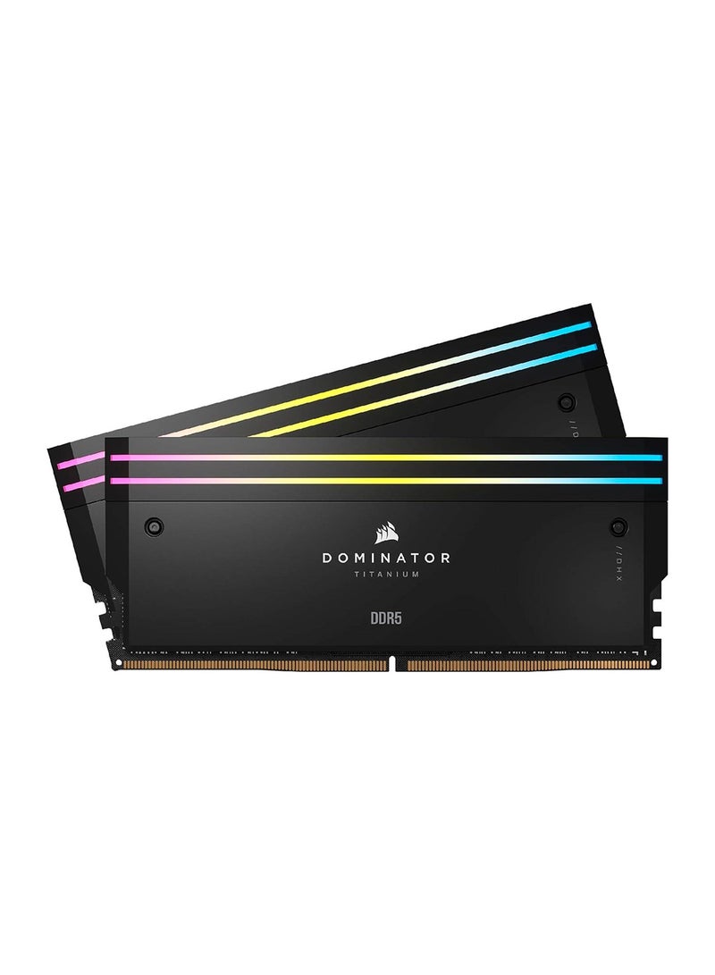 Dominator Titanium 32GB (2x16GB) DDR5 RGB Desktop Memory Kit, 7200MHz Memory Speed, CL34 CAS Latency, 1.45V Memory Voltage, 288 Pin, Intel XMP 3.0, Black