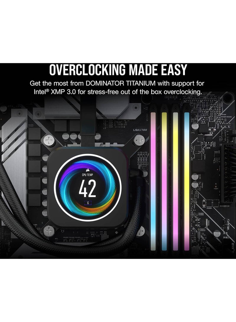 Dominator Titanium 32GB (2x16GB) DDR5 RGB Desktop Memory Kit, 7200MHz Memory Speed, CL34 CAS Latency, 1.45V Memory Voltage, 288 Pin, Intel XMP 3.0, Black