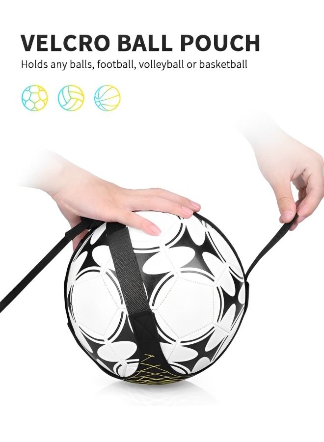 Soccer Trainer Hands-Free Adjustable Solo Soccer Trainer Adjustable Football Training Belt Solo Football Trainer for Volleyball Control Skills Juggling Kicking Practice - Fits All Ball Size