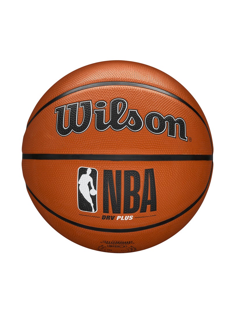 NBA DRV Plus Basketball, Size 7 for +12 years old and Adults- Brown