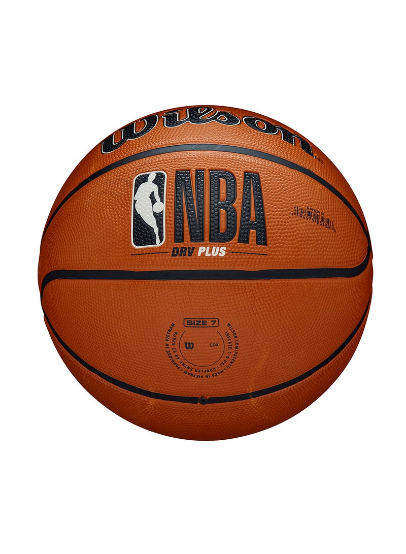 NBA DRV Plus Basketball, Size 7 for +12 years old and Adults- Brown