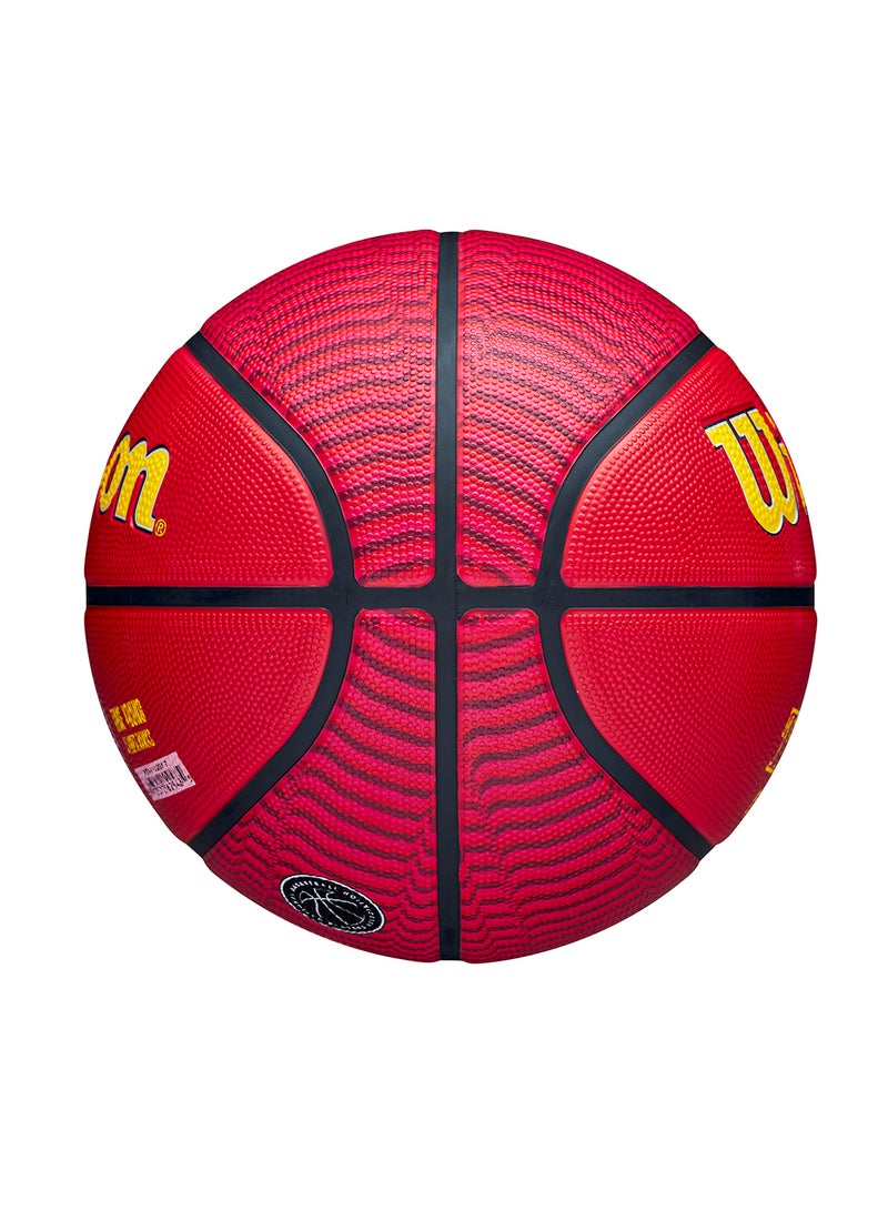 NBA Player Icon Outdoor Basketball - Trae - Size 7 for +12 years old and Adults - Red
