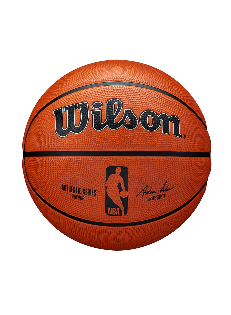 NBA Authentic Series Outdoor Basketball - Size 7 for +12 years old and Adults - Orange