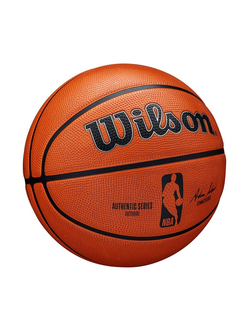 NBA Authentic Series Outdoor Basketball - Size 7 for +12 years old and Adults - Orange