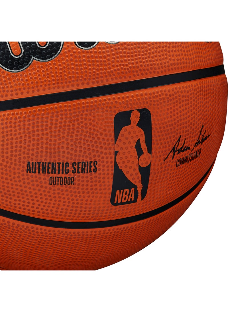 NBA Authentic Series Outdoor Basketball - Size 7 for +12 years old and Adults - Orange