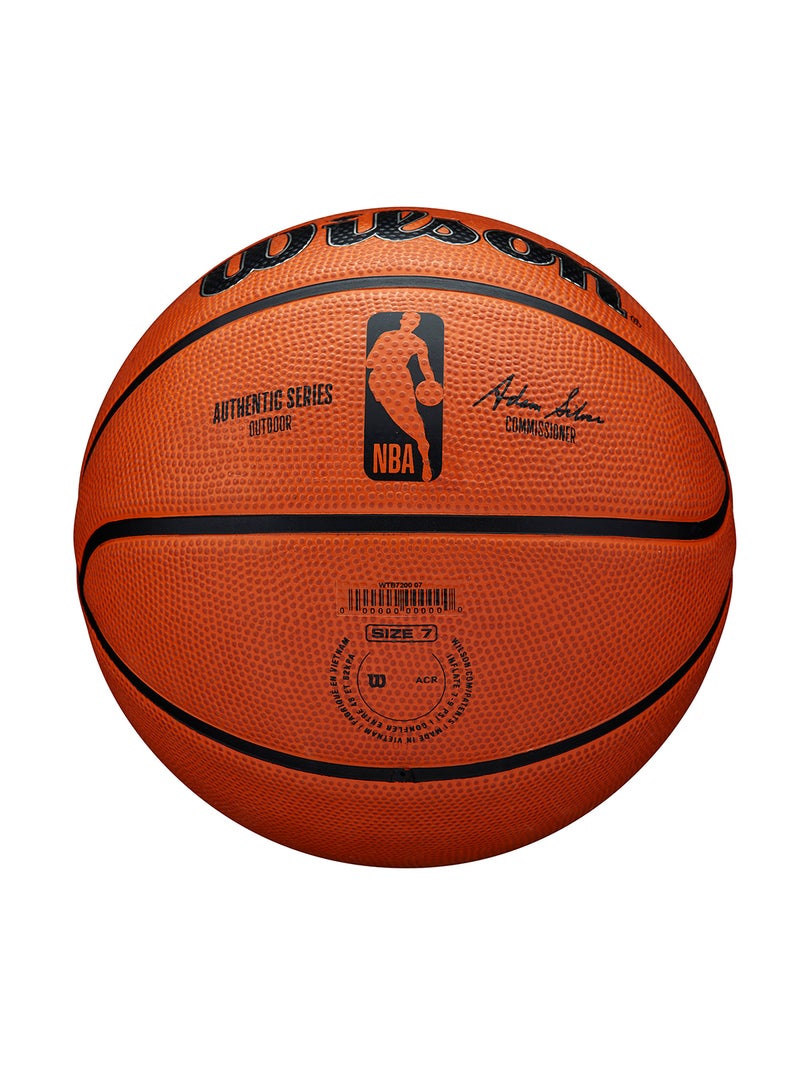 NBA Authentic Series Outdoor Basketball - Size 7 for +12 years old and Adults - Orange