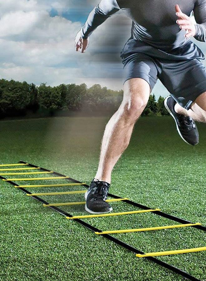 13 Rung 7M Length Agility Ladder Speed Ladder Training Ladder for Training,Speed,Balance,Fitness Feet Training Carry Bag Agility Training Equipment