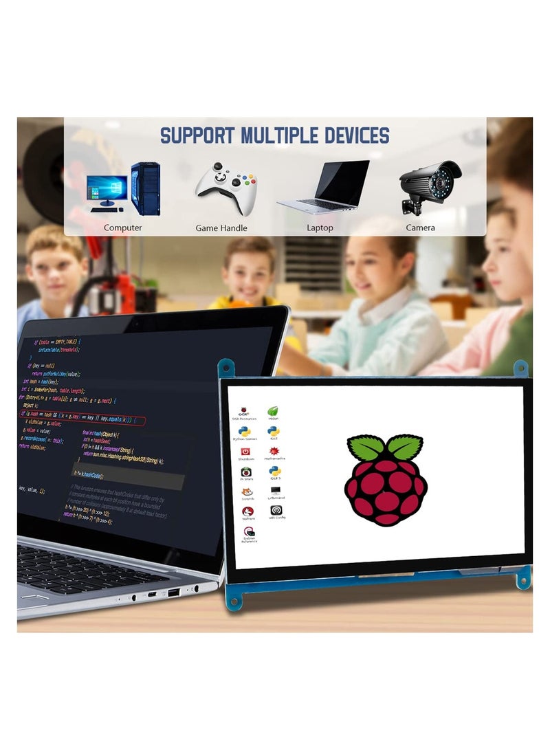 7 Inch HDMI Touch Screen Monitor Portable 1024x600 IPS Display for Raspberry Pi Windows 10 Compatible