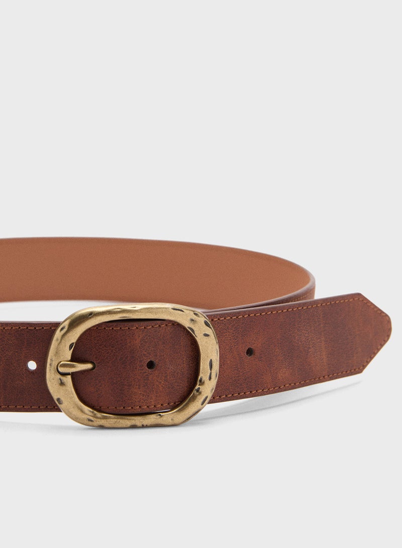 Textured Belt With Buckle