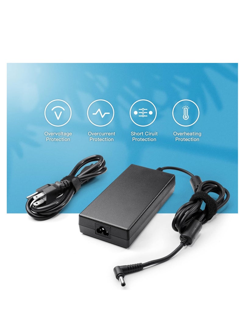 180W 19.5V 9.23A Laptop Charger 180W for Chicony A15-180P1A MSI GS65 GS63 GS63VR GS75 GS66 GS70 GT70 GT60 GF63 GV62 GL62 GL62M GV72 GE72 GE60 GE62 GE70 GS60 GS73 GP70 GP60 GP72 GP62 GL72 WS65 Laptop