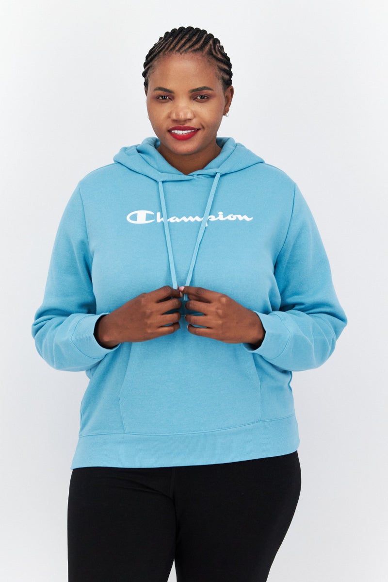 Women Sportswear Fit Long Sleeve Outdoor Sweatshirts, Turquoise