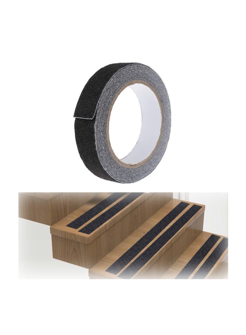 High Grip Anti-Slip Tape for Stairs, Waterproof Safety Tape for Indoor/Outdoor Use, 1 Roll (2.5CM x 5M) - Ideal Traction Solution