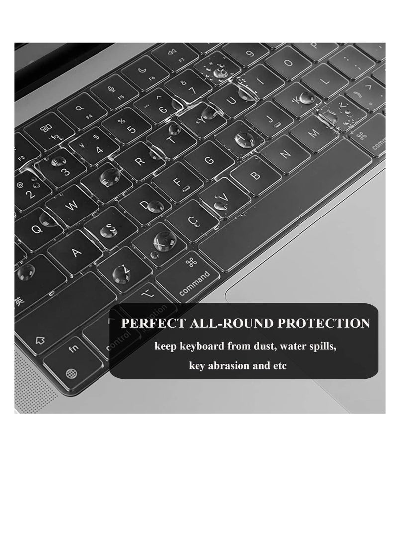 Compatible for MacBook Pro 14 inch Case 2024 2023 2022 2021 Release M3 M2 M1 A2918 A2992 A2779 A2442 Pro Max Chip Laptop Plastic Hard Shell with Keyboard Cover Screen Protector Crystal Clear