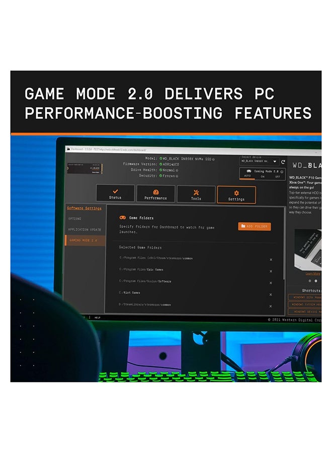 2 TB BLACK SN850X NVMe PCIe 4.0 Gaming Internal SSD, Up to 7300 MB/s Sequential Read & 6600 MB/s Write Speeds, M.2 2280, 1.75 Million Hours MTTF, 12000TB Endurance | WDS200T2X0E 2 TB