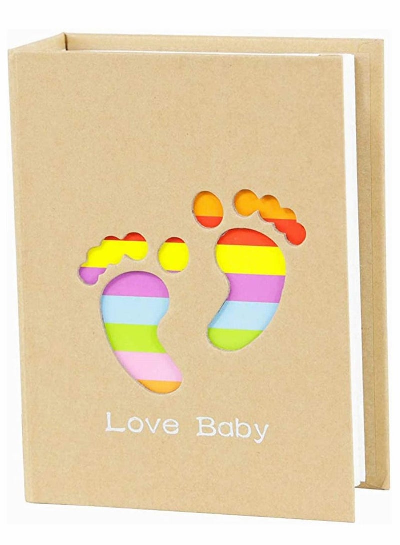 Photo Album, Baby Photo Album, 100 Inserts Album Wholesale Photo Studio Kraft Paper Photo Album, Child Growth Souvenir Album, Suitable for Boys and Girls, 4 x 6 Inches, 1 Pcs