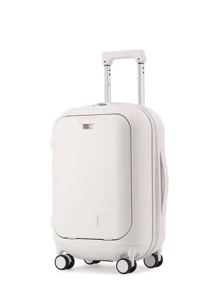Skycare Carry On Luggage - Durable Hardside Suitcases with USB Front Laptop Pocket, Aluminum Frame, and TSA Lock - Available in 18