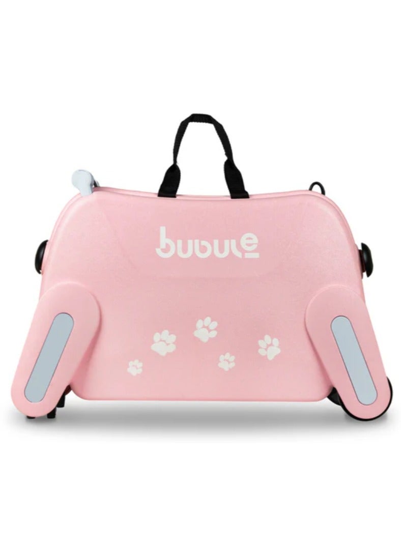 Cute Kids Trolley Bag Dog Shape Kid Toy Travel Luggage 1-8 age (rose pink)
