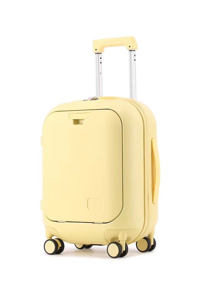 Skycare Carry On Luggage - Durable Hardside Suitcases with  USB Front Laptop Pocket, Aluminum Frame, and TSA Lock - Available in 18