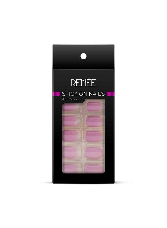 Stick On Nails Bn 03| 24 Reusable Artificial Fake Nail Set| Lightweight & Long Lasting| Easy To Use| Quick Fix For Festivals & Special Occasions