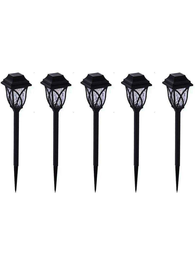 Solar Pathway Lights Outdoor LED Solar Garden Lights Waterproof Solar Landscape Lights 5pcs Pack