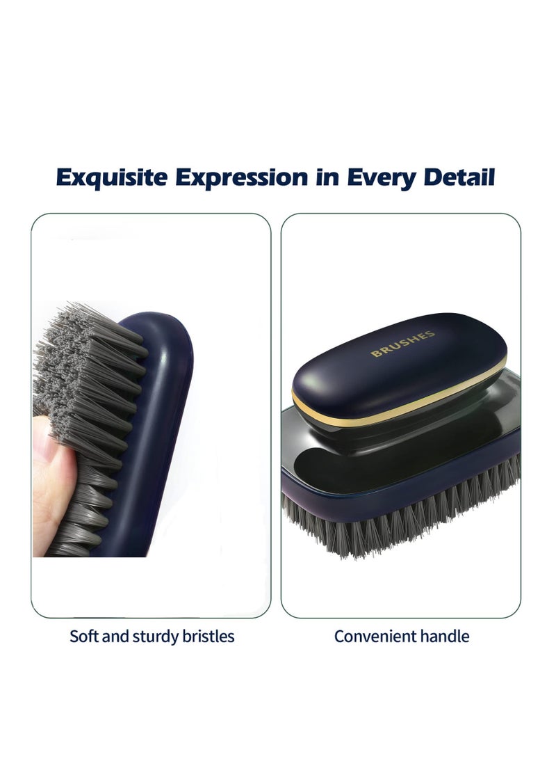 Scrub Brush, Laundry Brush Household Cleaning Brushes Shoes Scrubbing for Stains, Arc Grip Handle, Cleaning Brush for Shower, Bathroom, Carpet, Kitchen and Bathtub Scrubber (Navy Blue)