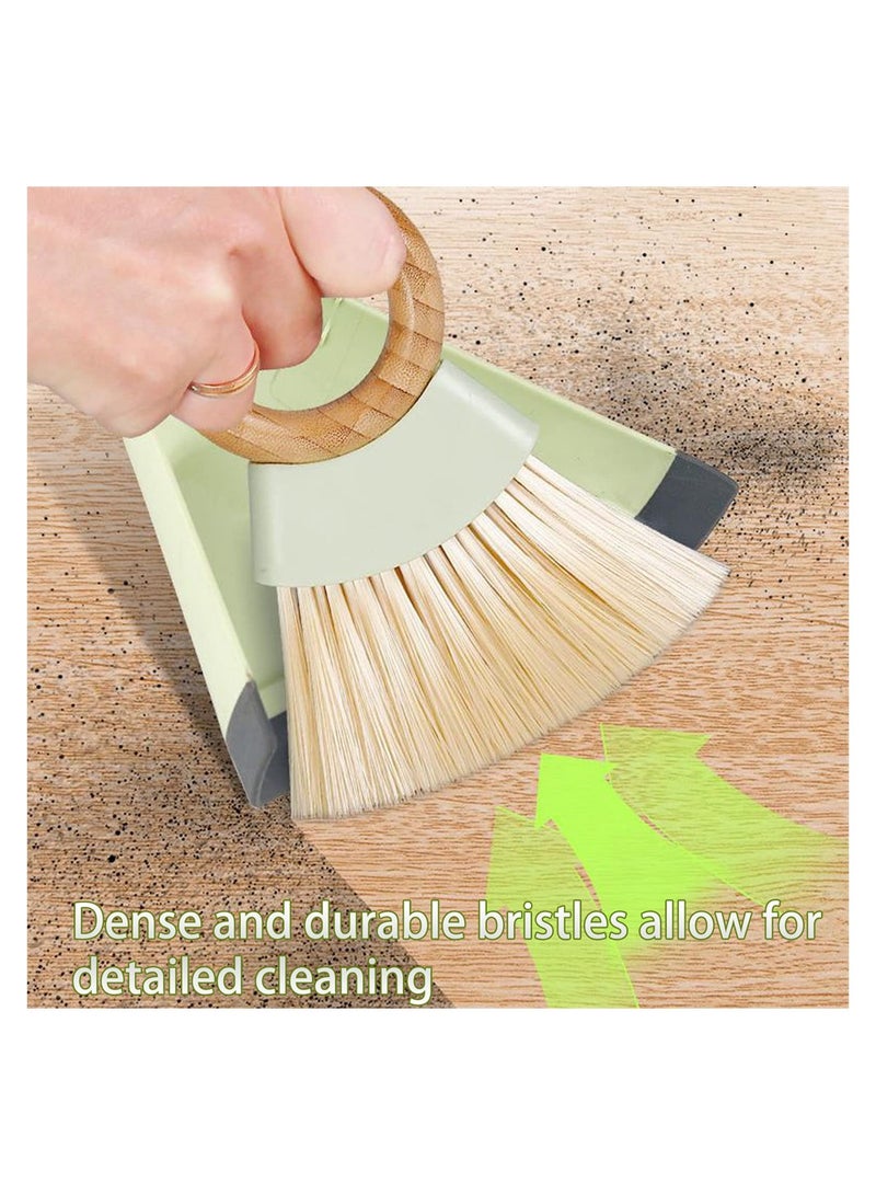 Mini Hand Broom Dustpan Set for Home Office Camping Ideal for Cars Tables Cats and More