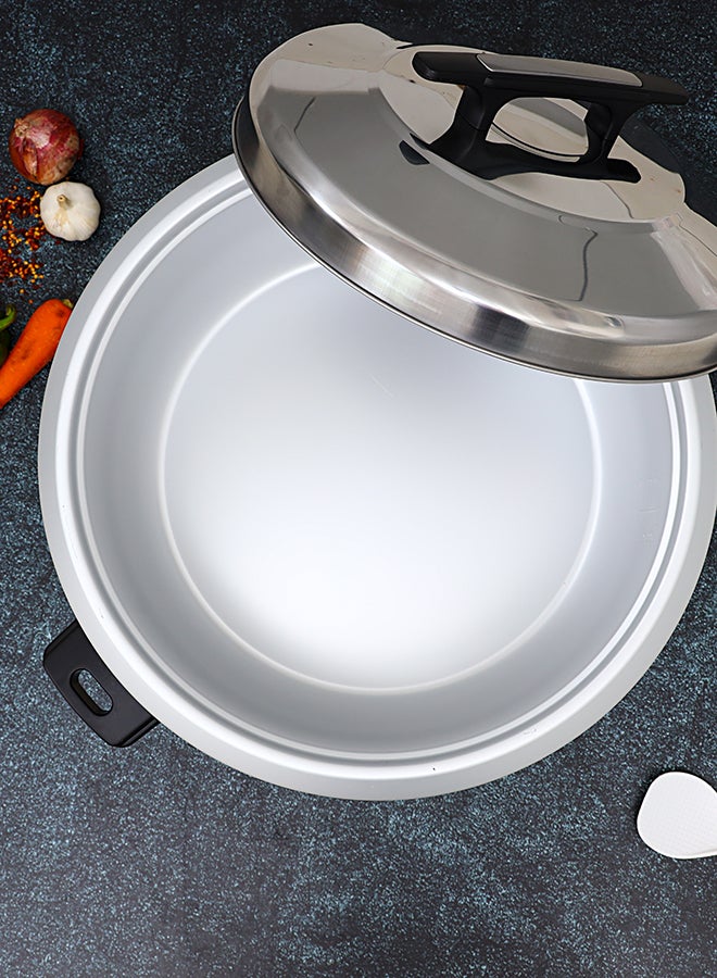 Electric Rice Cooker| Non-Stick Inner Pot and Stainless Steel Lid| Includes Cook and Warm Functions, Safety Protection, Electric Shock proof, Resistant to High Temperature| Rice Spoon and Measuring Cup 10 L 2800 W GRC4323N Beige/Black/Silver