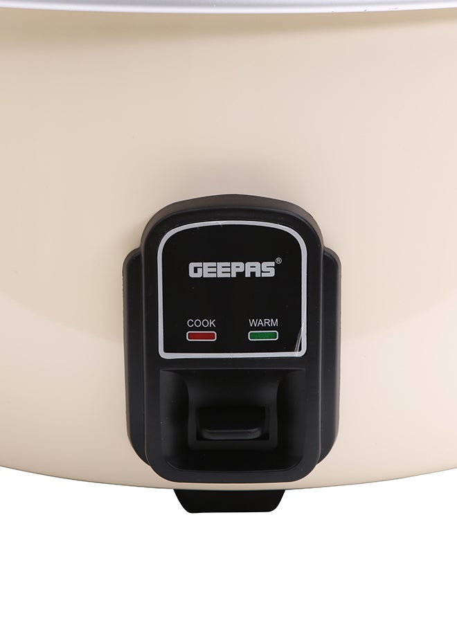 Electric Rice Cooker| Non-Stick Inner Pot and Stainless Steel Lid| Includes Cook and Warm Functions, Safety Protection, Electric Shock proof, Resistant to High Temperature| Rice Spoon and Measuring Cup 10 L 2800 W GRC4323N Beige/Black/Silver