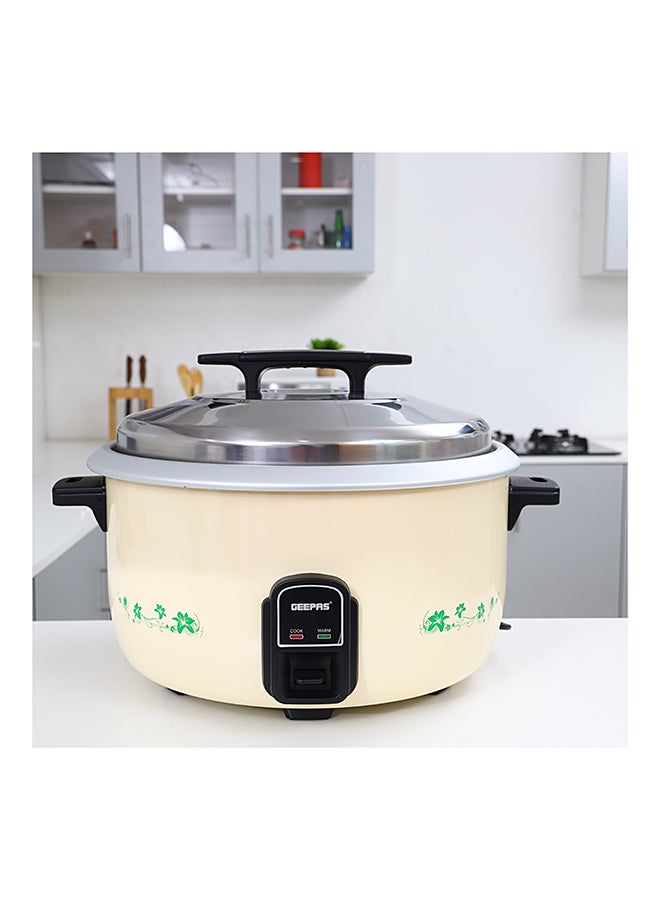 Electric Rice Cooker| Non-Stick Inner Pot and Stainless Steel Lid| Includes Cook and Warm Functions, Safety Protection, Electric Shock proof, Resistant to High Temperature| Rice Spoon and Measuring Cup 10 L 2800 W GRC4323N Beige/Black/Silver