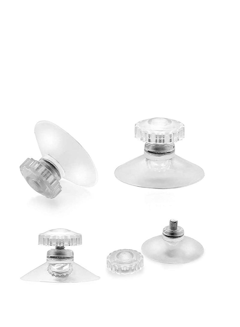 Clear Suction Cups without Hooks Plastic Sucker Pads without Hooks Plastic Suction Cups for Fairy Lights Strong Adhesive Force Hanging Decoration Suitable for Window Glass Bathroom Kitchen