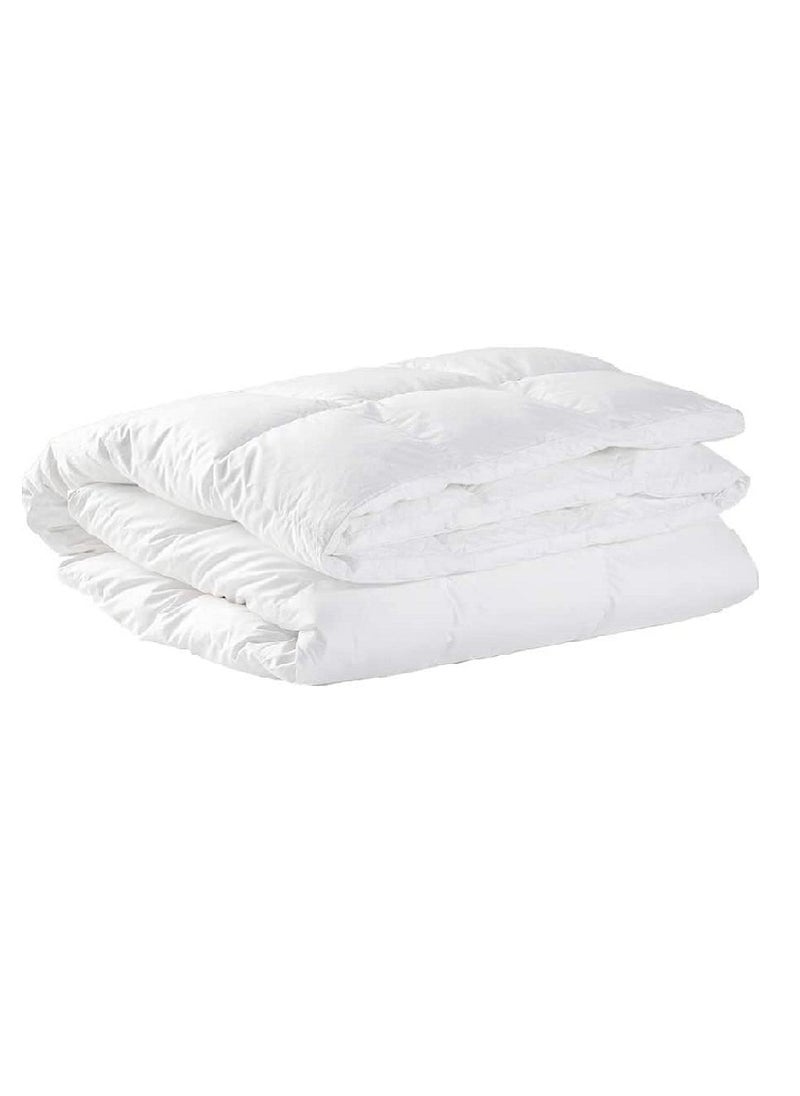 Single Size Plain Duvet Cover Cotton White 160 x 220cm