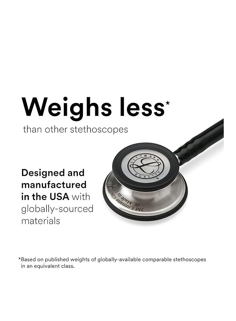 3M Littmann Classic III Monitoring Stethoscope 27 inch Burgundy Tube 5627