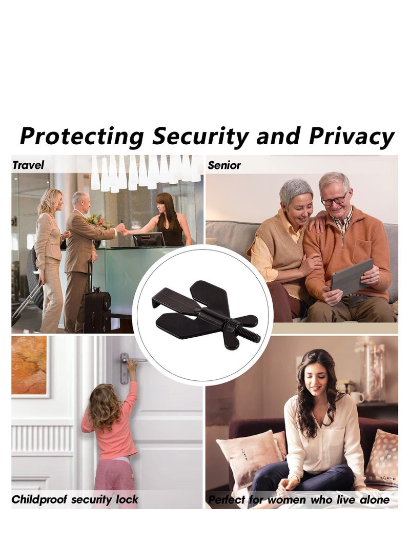 Portable Door Lock, Home Security Locker Travel Lockdown Locks for Additional Safety and Privacy Devices Traveling Hotel Apartment College(1 Pack)