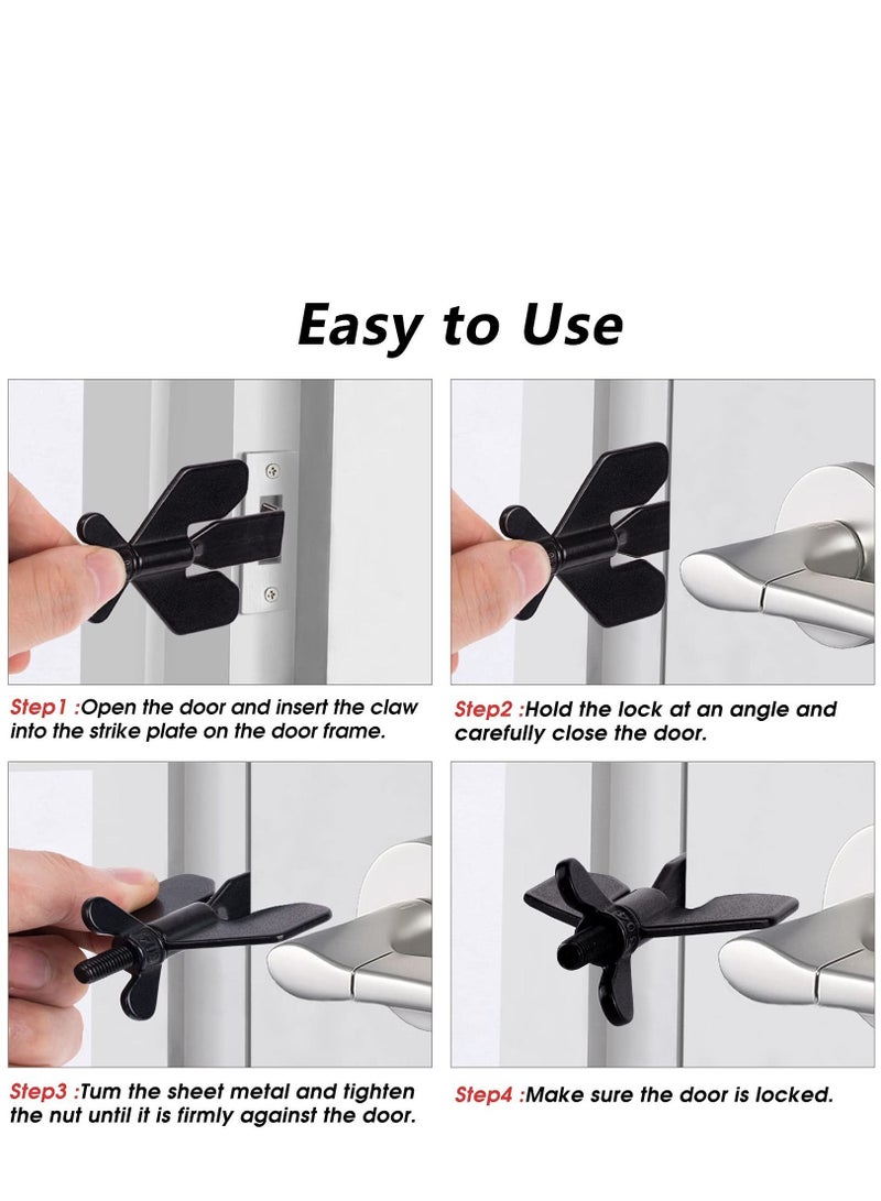 Portable Door Lock, Home Security Locker Travel Lockdown Locks for Additional Safety and Privacy Devices Traveling Hotel Apartment College(1 Pack)
