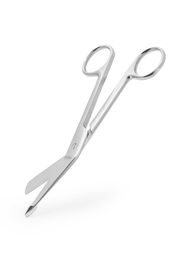 Professional Stainless Steel Bandage Scissors for First Aid and Home Care Utility 6.25 Inches Silver