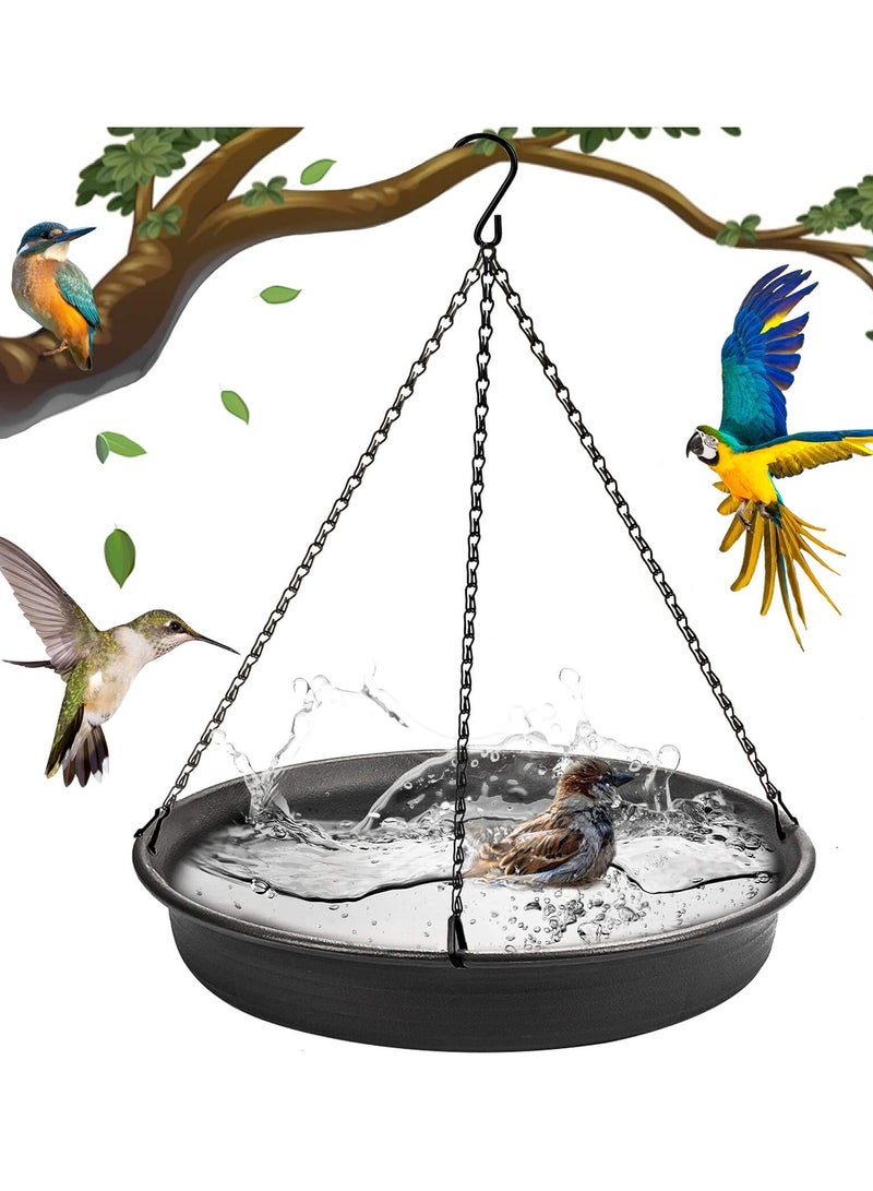 Bird Bath Hanging Bird Feeder - Garden Bird Bat Bird Feeder Plate Hanging Tray Bird Bath Tray Hanging Bird Water or Bird Seed Hanging Bird Baths for Outdoors