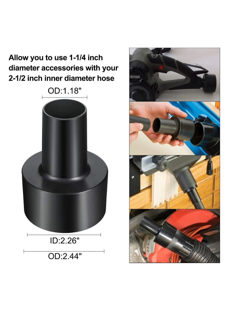 9 Pcs Universal Vacuum Attachments for Shop Vac Accessories 2 1/2 to 1 1/4 Shop Vac Hose Adapter 1 7/8 to 1 Vacuum Hose Adapter 1 1/4 Vacuum Floor Brush Flexible Crevice Tool