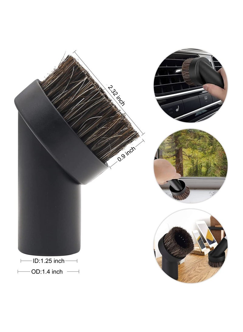 9 Pcs Universal Vacuum Attachments for Shop Vac Accessories 2 1/2 to 1 1/4 Shop Vac Hose Adapter 1 7/8 to 1 Vacuum Hose Adapter 1 1/4 Vacuum Floor Brush Flexible Crevice Tool