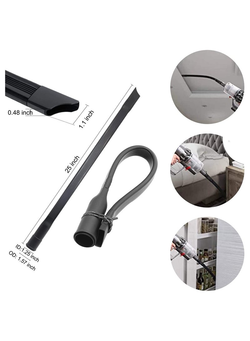 9 Pcs Universal Vacuum Attachments for Shop Vac Accessories 2 1/2 to 1 1/4 Shop Vac Hose Adapter 1 7/8 to 1 Vacuum Hose Adapter 1 1/4 Vacuum Floor Brush Flexible Crevice Tool