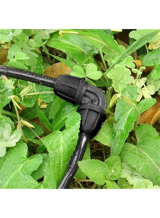 Upgraded 1/4 Drip Irrigation Elbow Fittings：24 Pieces Leak Free Lock Barbed 90 Degree Elbow Connectors for1/4 Inch Irrigation Tubing Quick Connect Parts for Garden Landscape System