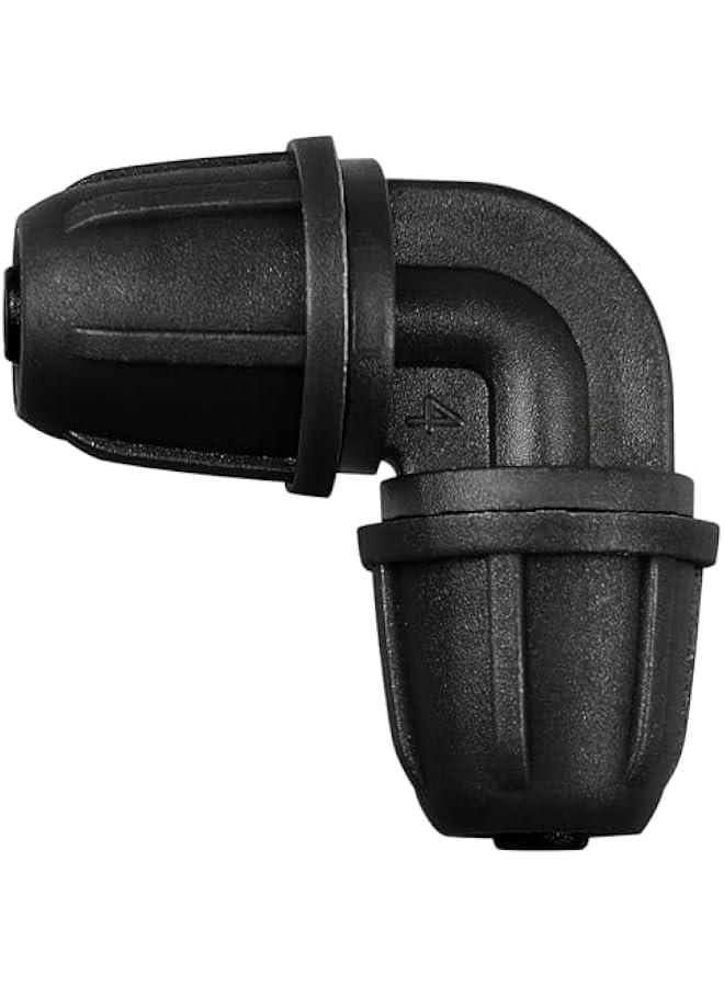 Upgraded 1/4 Drip Irrigation Elbow Fittings：24 Pieces Leak Free Lock Barbed 90 Degree Elbow Connectors for1/4 Inch Irrigation Tubing Quick Connect Parts for Garden Landscape System