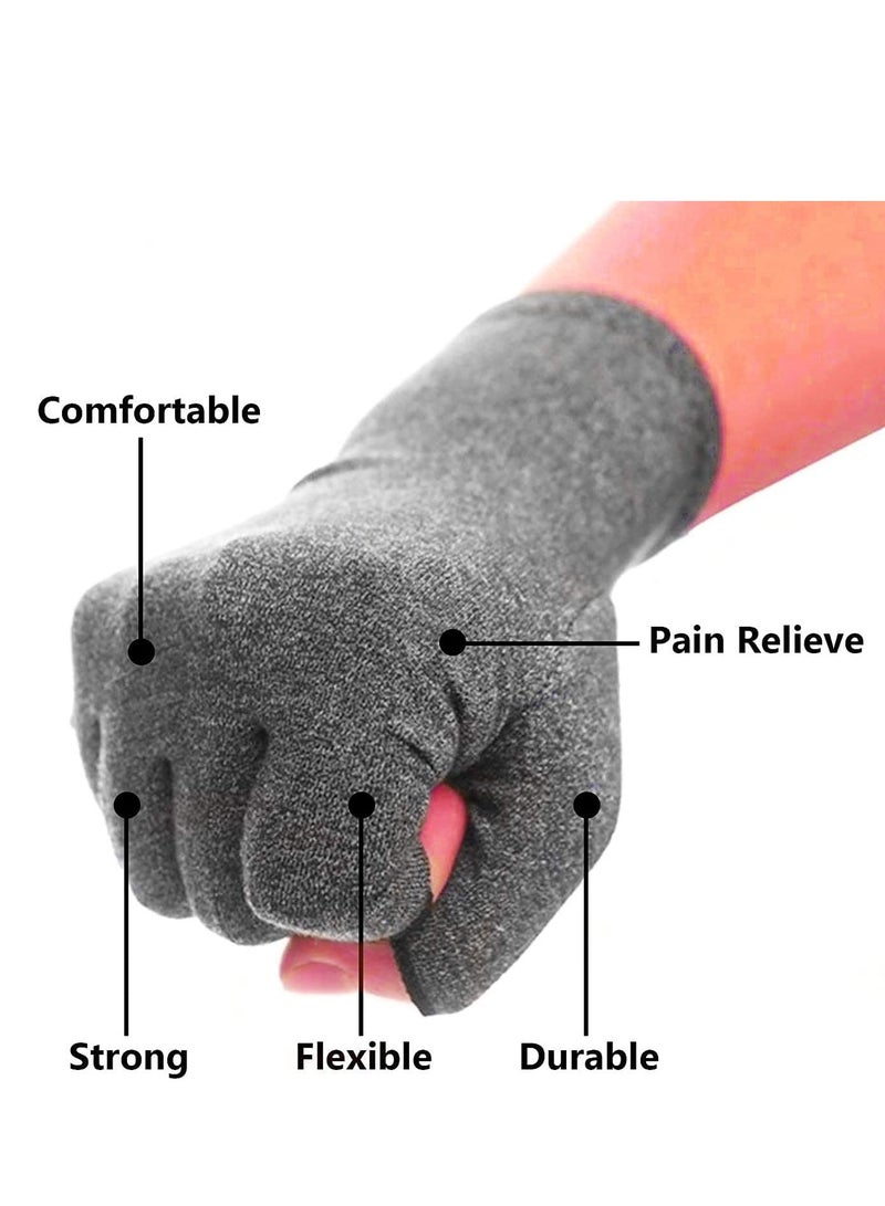 Arthritis Compression Gloves, Women Men for Carpal Tunnel, Rheumatoid, Tendonitis, Fingerless for Computer Typing and Daily work for Pain Relief- (M) 1 Pair