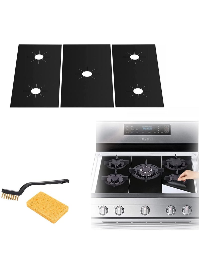 3PCS Stove Covers Protectors for Gas Range(0.4 mm Thick) Extra Long 32