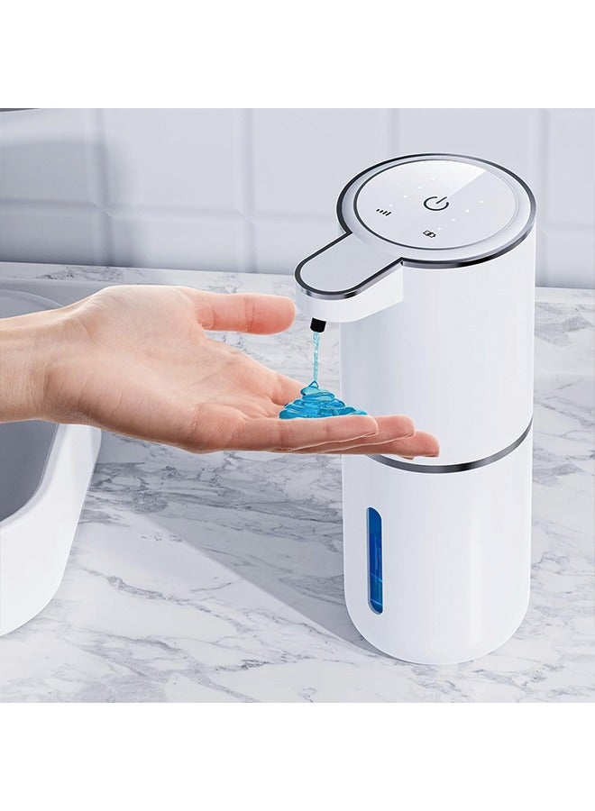 Automatic Liquid Soap Dispenser,380ml Wall Mount Touchless 4 Gear Adjustable Electric Liquid Soap Dispenser,USB Rechargeable with Infrared Motion Sensor for Bathroom,Kitchen,Office