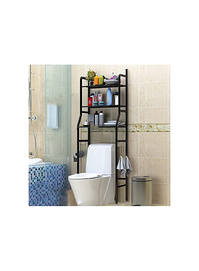 Toilet Shelf, 3-Tier Bathroom Storage Shelf, Washing Machine Storage Shelf Rack, Multi-Functional Space Saving Organizer In Washroom(Size:50X25X160CM,Color:02(3 floors))