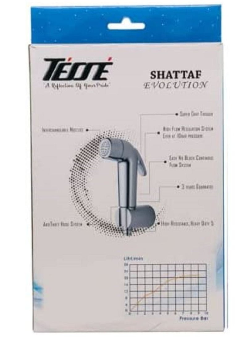 TESSE Shattaf Evolution Anti Theft Chrome Trigger Spray, Shattaf With Wall Holder SHF 3310CR