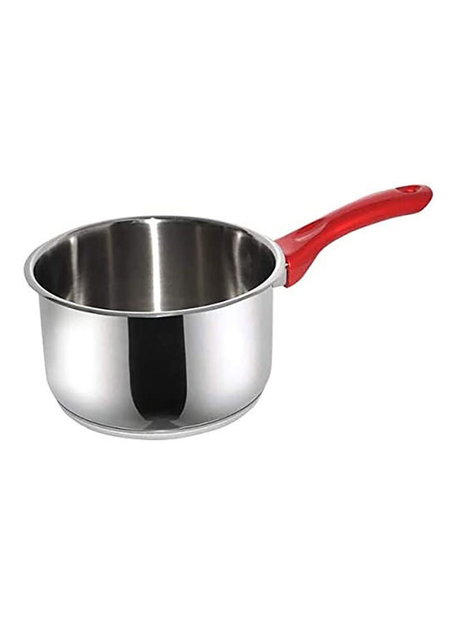 Stainless Steel Milk Pot With Red Handle 2.5L