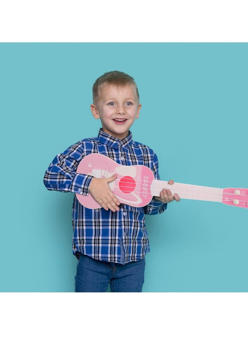 Kids Ukulele 4 String Musical Toy for Toddlers Cartoon Rabbit Design Perfect for Early Education and Fun Playtime Gifts